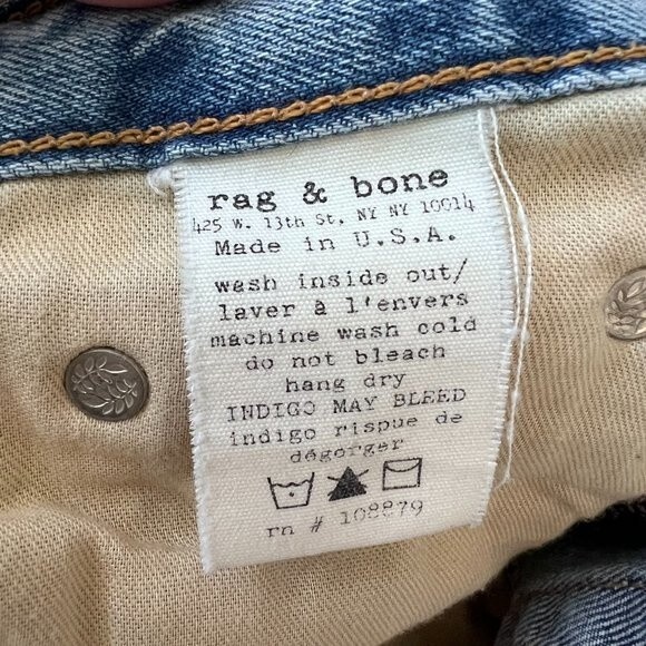 rag & bone Boyfriend Distressed Denim Shorts - Picture 6 of 10